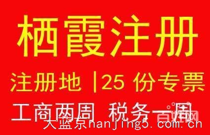 南京注册一般纳税人,提供法人注册地和25份专票服务