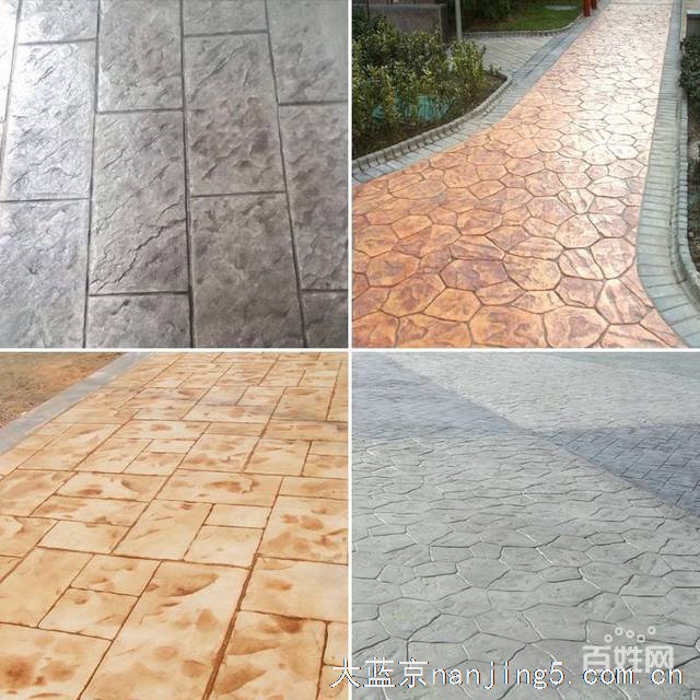 南京压花地坪价格实惠,压模路面选拓彩公司,材料批发