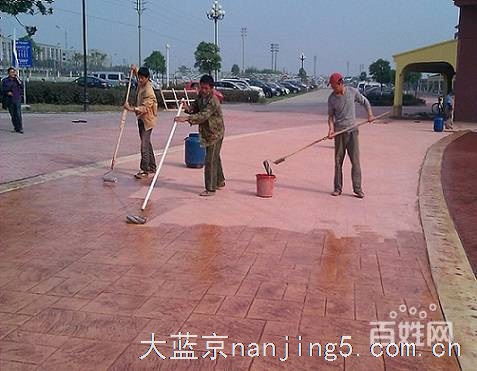 公园水泥路面压模路面,南京艺术压模地坪,压花地面