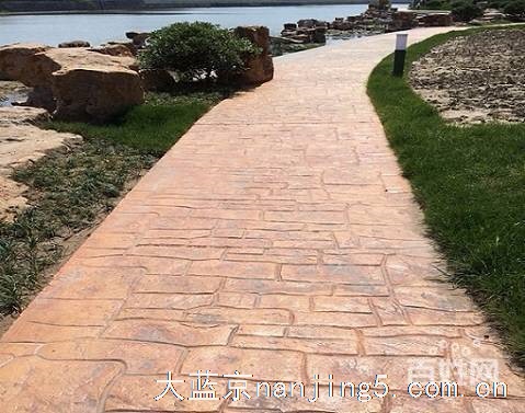 公园水泥路面压模路面,南京艺术压模地坪,压花地面